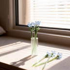 Handgefertigte Glasblumen, Miniorchideen-Picks, kleine Glasblumensträuße