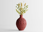 3D-gedruckte Vase, Blattmuster, PLA-Material, luftdicht, erhältlich in 3 Größen