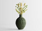 3D-gedruckte Vase, Blattmuster, PLA-Material, luftdicht, erhältlich in 3 Größen