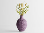 3D-gedruckte Vase, Blattmuster, PLA-Material, luftdicht, erhältlich in 3 Größen