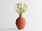 3D-gedruckte Vase, Blattmuster, PLA-Material, luftdicht, erhältlich in 3 Größen