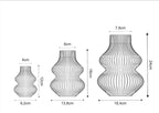 3D-gedruckte Vasen, wasserdicht – erhältlich in 3 Größen und mehreren Farben.