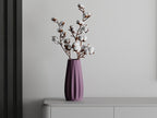 Lineare 3D-gedruckte Vase aus PLA, versiegelt, 5 Größen, für frische Blumen