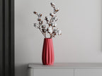 Lineare 3D-gedruckte Vase aus PLA, versiegelt, 5 Größen, für frische Blumen