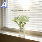 Mundgeblasene Glas Blue Iris Blume Handwerker Wohndekor