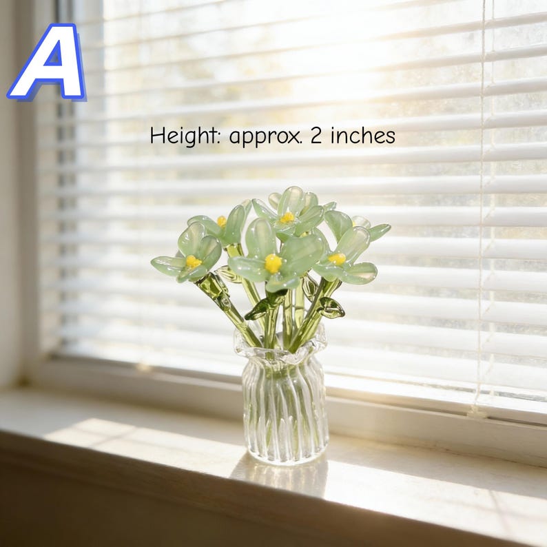 Mundgeblasene Glas Calla-Lilienblume, handwerkliche Blumenskulptur in Glasvase, elegantes Wohndekor