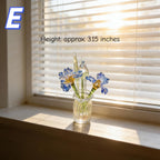 Mundgeblasene Glas Blue Iris Blume Handwerker Wohndekor