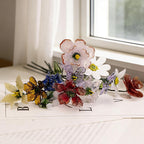 Handgefertigter Glasstrauß – 20 cm Glasvase, Wohndekoration
