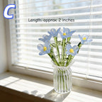 Mundgeblasene Glasblume, Blumenskulptur für Wohnkultur, rosa Glasbouquet