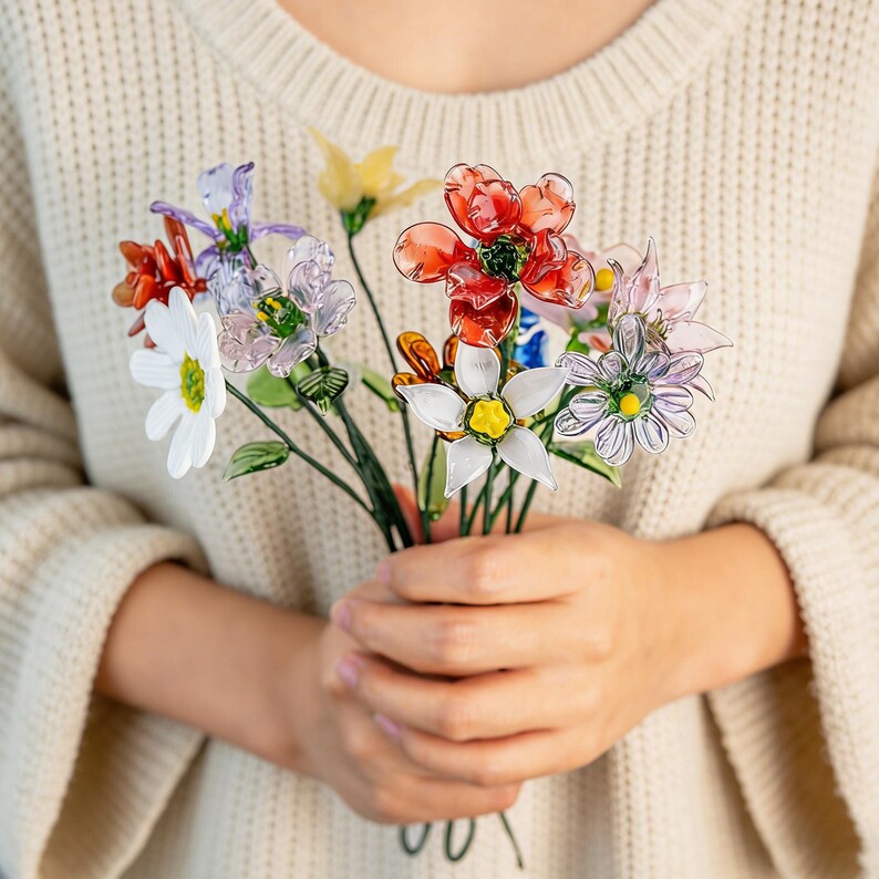 Buntglas-Blumensträuße – Handgefertigte Sträuße, Tischdekorationen und Geschenke