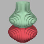 3D-gedruckte Vasen, wasserdicht – erhältlich in 3 Größen und mehreren Farben.