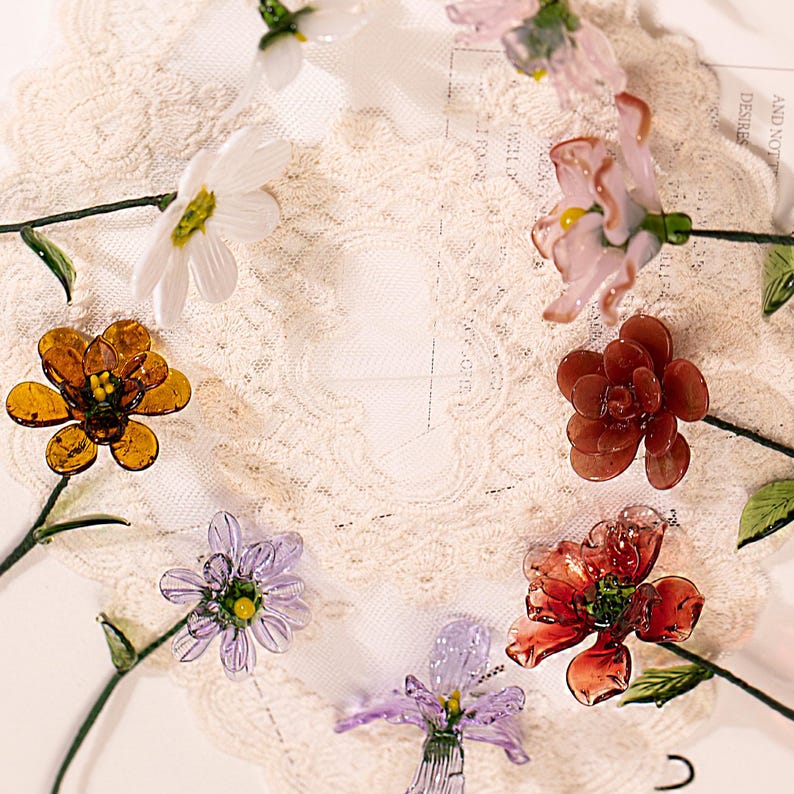 Buntglas-Blumensträuße – Handgefertigte Sträuße, Tischdekorationen und Geschenke