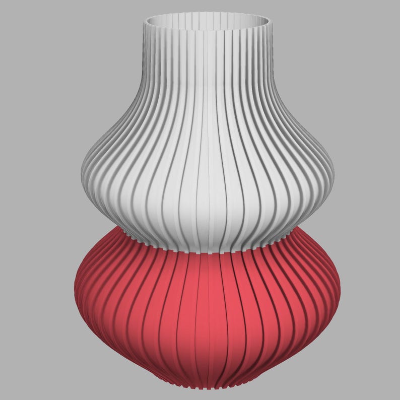 3D-gedruckte Vasen, wasserdicht – erhältlich in 3 Größen und mehreren Farben.
