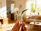 Glasblumenstrauß Geburtsmonat Miniatur handgefertigt Wohnkultur