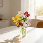 Glasblumenstrauß Geburtsmonat Miniatur handgefertigt Wohnkultur