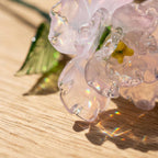 Rosa Glasnelke Kunstglasfigur 20 cm Schreibtischdekoration