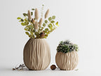 Moderne Designvase mit organischer Wellenstruktur, versiegelt mit PLA-Material, Größen S-XL.