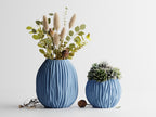 Moderne Designvase mit organischer Wellenstruktur, versiegelt mit PLA-Material, Größen S-XL.
