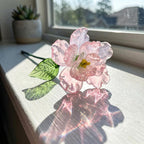 Rosa Glas Nelke 20cm, handgefertigte Glaskunst, Geburtstagsgeschenk