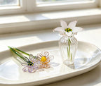 Miniatur-Glasstrauß mit Vase, handgefertigt