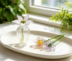 Miniatur-Glasstrauß mit Vase, handgefertigt