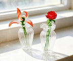 Miniatur-Glasstrauß mit Vase, handgefertigt