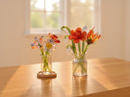 Mundgeblasene Glasblumen, Wohndekoration
