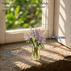 Mini Glasblume, mundgeblasene Blumenskulptur in Glasvase, elegantes Wohndekor, rosa