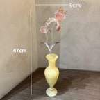 Handgeblasene Irisblume aus Glas, lila Glasskulptur, Wohndekoration, 20-23 cm