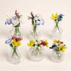 Mini Glasblumen Display für Schreibtisch, Fensterbank und Regal Dekor
