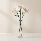 Glas Nelke Blume rosa 20 cm | Schreibtisch Deko Figur | Kunstglas