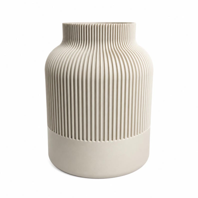 Moderne 3D-gedruckte Vase – matte Oberfläche, 16 cm/22 cm