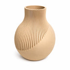 Vase, schräg, 3D-gedruckt, matte Oberfläche, 17,6 cm hoch, 15 cm breit
