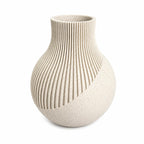 Vase, schräg, 3D-gedruckt, matte Oberfläche, 17,6 cm hoch, 15 cm breit