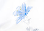 Mundgeblasener Glaslilienstrauß, Kristallblumenverzierung, mehrfarbig, elegante Schreibtischdekoration