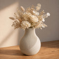 Vase, schräg, 3D-gedruckt, matte Oberfläche, 17,6 cm hoch, 15 cm breit