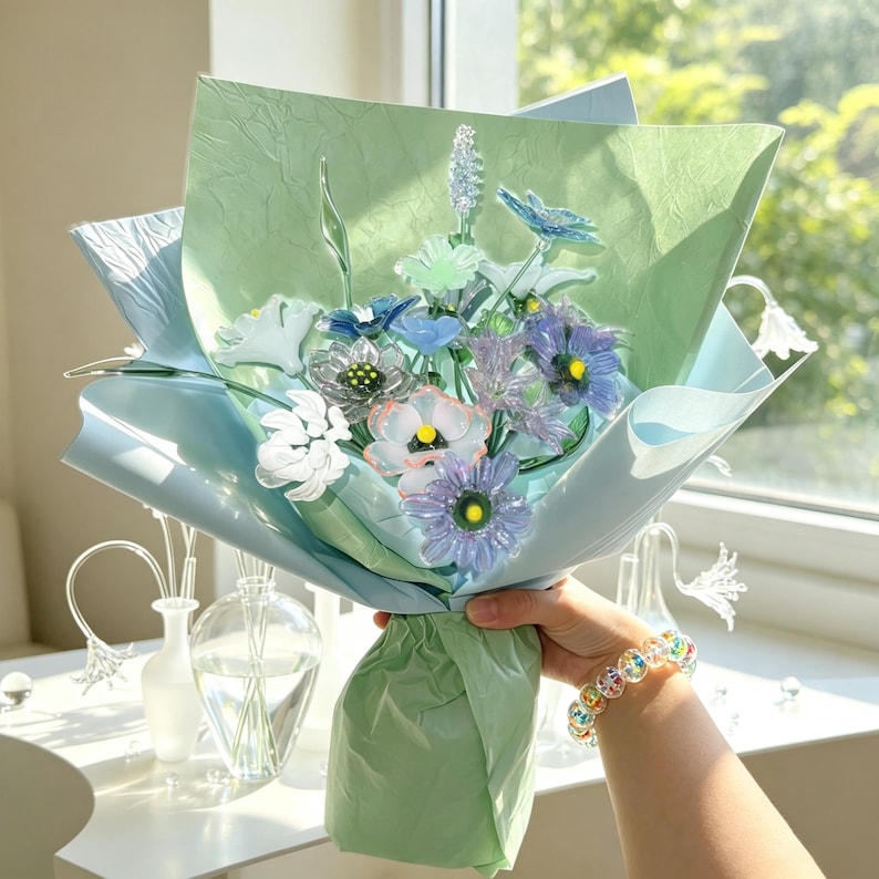 Buntglas-Blumensträuße – Handgefertigte Sträuße, Tischdekorationen und Geschenke