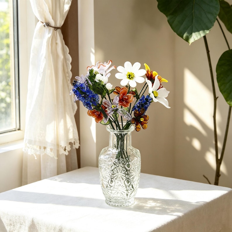 Buntglas-Blumensträuße – Handgefertigte Sträuße, Tischdekorationen und Geschenke