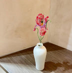 Irisblume aus Glas, lila Glasskulptur, florale Wohndekoration, 20-23 cm