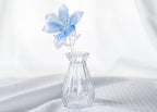Mundgeblasener Glaslilienstrauß, Kristallblumenverzierung, mehrfarbig, elegante Schreibtischdekoration