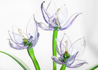 Glasblumentopf-Set, Miniatur künstliche Pflanze, Schreibtischdekoration, Weiß