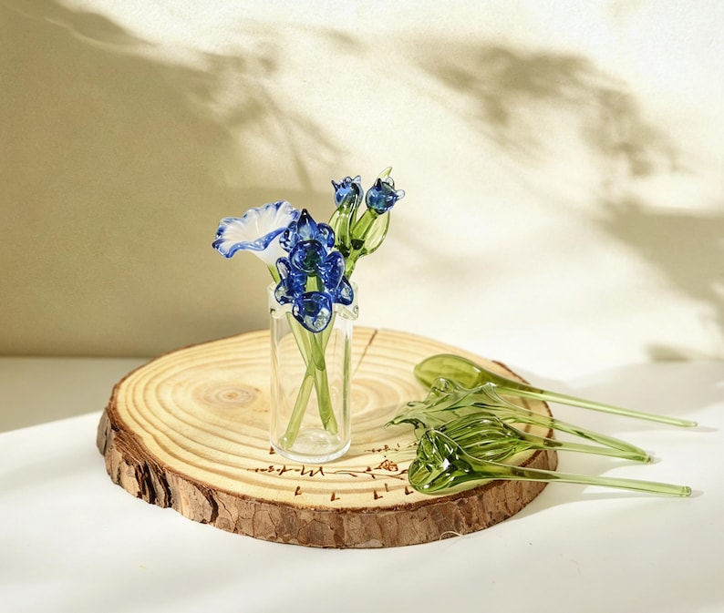 Mini-Glasstrauß mit Vase, Wohndekoration