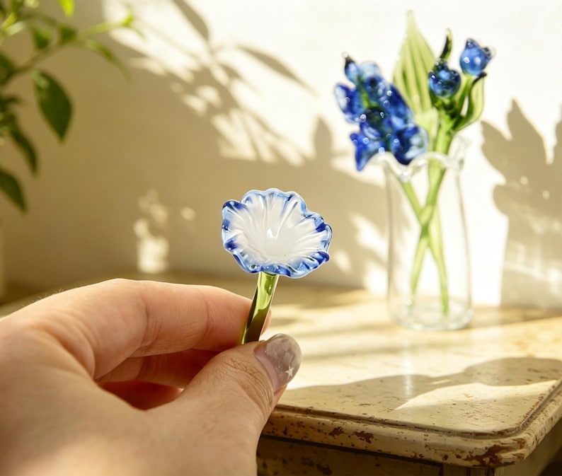 Mini-Glasstrauß mit Vase, Wohndekoration