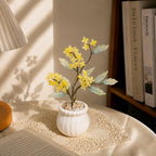 Handgefertigte Glas-Kamelien-Blumenarrangement, Geburtsmonatsblume, Dekoration, 15-21 cm